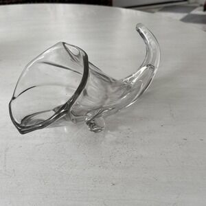 Vintage Duncan & Miller "Sanibel" Clear Depression Glass Cornucopia Vase 14"